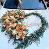 Decoración de Equipo de Coche de Boda Flor de Cabeza de Coche Decoración V Grande Flor Lazo Coche de Boda Flor de Cabeza de Coche de Ventosa Decoración de Coche de Boda