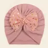 Gorro de invierno para bebé europeo y americano con lazo y forro polar para niños, gorro cálido y cómodo, gorro de bebé 2023