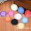 Diámetro interior 25 mm base de gema del tiempo 12 colores collar decorativo de lazo para niños colgante con cuentas accesorios DIY