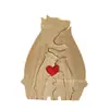 Set de Puzzle de Oso Madre e Hijo Transfronterizo Decoración de Manualidades de Madera DIY para Dormitorio Sala de Estar Escritorio Oso Abrazando Familia