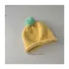 Chapéu de Tricô Colorido com PomPom Enrolado para Crianças, Proteção para Orelhas, Novo Estilo Outono e Inverno, Chapéu de Lã para Meninos e Meninas, Versátil