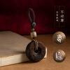 Llavero de agarwood de alta calidad con hebilla de seguridad para llaves de coche, cadena de alta gama, exquisito lanyard de regalo