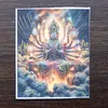 Pintura Thangka Dorada Semi-Pintada a Mano al por Mayor Núcleo Zorro Hada Zorro de Nueve Colas Changming Vida Pasada y Vida Presente Lienzo Thangka Se Puede Personalizar
