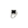 Moda Plata Serie Diamante Flor de Cuatro Hojas Traje Mujeres Personalidad Europea y Americana Retro Juego de Cuatro Piezas Popular en Internet Primera Joyería