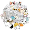 50 pegatinas de gato gordo, bonitas pegatinas creativas para teléfono móvil, scooter, equipaje, ordenador y grafitis.