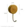 Gancho Adhesivo Fuerte de Madera de Nogal, Gancho Individual sin Taladro para Colgar Ropa Detrás de la Puerta, Gancho para Abrigos y Sombreros Montado en la Pared del Hogar con Ventosa sin Rastro
