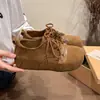 Sapatos Birkenstock feios-bonitos de dedos grandes e sola grossa para mulheres, novo design outono e inverno 2026, mocassins Birkenstock de cadarço com sola macia