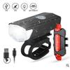 Faro delantero para bicicleta de montaña 2255, luz trasera para conducción nocturna, recargable vía USB, lámpara de iluminación brillante, lámpara para equipo de conducción, linterna