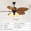 Lustre Ventilador de Teto Retrô para Sala de Estar Cor Nogueira Cordão Lustre Doméstico Integrado Ventilador de Teto Retrô Lâmpada Atacado Zhongshan Fengqi