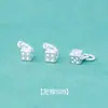 Nuevo Colgante Cuadrado Geométrico Mini Chapado en Plata Pura 999 Colgante Dado Material para Accesorios de Pulsera de Cristal DIY