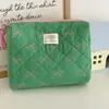 Bolsa de Maquillaje Portátil Acolchada de Guayaba con Lazo de Alta Calidad para Niñas, Bolsa de Almacenamiento Portátil de Gran Capacidad para Viaje