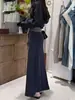 Falda negra deportiva midi con cordón, adelgazante, casual, nuevo estilo de otoño, de cintura alta, recta, elástica, con abertura y drapeado para mujer