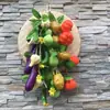 Pimentas, Milho Falso, Alho, Amendoins, Vegetais, Frutas, Restaurante de Fazenda, Decorações de Modelo de Campo de Horta, Cordas para Pendurar