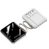 Power Bank Atacado Transfronteiriço 20000mAh Mini Power Bank Compartilhado com Cabo Embutido, Fonte de Alimentação Móvel de Grande Capacidade com Logo Impresso
