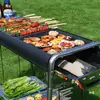 Plancha Parrilla Barbacoa Placa Barbacoa Exterior Sartén Antiadherente para Casa Engrosada Grande Esmaltada Herramientas Suministros Barbacoa Camping