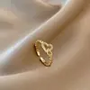 Anel de Cobre com Zircônia Inlaid de Luxo Leve, Abertura Feminina e de Alto Padrão, Anel Ajustável Super Brilhante, Estilo Ins Simples Popular