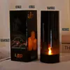 Luces de Velas Hotel Restaurante Atmósfera a la Luz de las Velas Accesorios de Decoración Acrílico Negro Llama Velas Electrónicas Transfronterizo