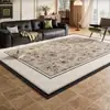 Alfombra para Sala de Estar, Lavable y Limpiable, Impermeable Vintage, Sin Mantenimiento, Felpudo Verde, Alfombra Retro Francesa, Alfombrilla de Mesita de Noche para Dormitorio