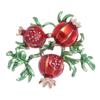 Broche con hebilla de toalla de seda, alfiler de una sola palabra, con diseño de margaritas y granadas, con gotas de aceite y diamantes de imitación, venta al por mayor transfronteriza