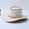 Sombrero de Primavera y Verano para Hombre Sombrero de Pescador con Protección Solar Sombrero de Vaquero Protector Solar Sombrero de Ala Ancha para Exterior Sombrero de Paja Casual para Turismo Escénico