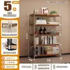 Prateleiras de Armazenamento Multicamadas Estilo Japonês para Uso Doméstico, Prateleiras de Armazenamento de Chão, Armários para Sala de Estudo, Prateleiras de Exposição, Prateleiras de Armazenamento