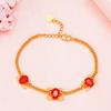 Pulseira de ouro 18K imitação AliExpress cross-border imitação de pedra preciosa anel feminino criativo cristal ouro clavícula corrente atacado