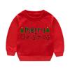 Ropa Infantil Sudadera Pullover Cuello Redondo 2025 Nuevo Estampado de Reno y Muñeco de Nieve de Feliz Navidad Top Casual Infantil de Moda