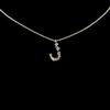 Collar de letras femenino europeo y americano ins collar de circonitas de oro de 18k diseño nicho cadena clavicular temperamento simple cadena de suéter