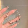 Pendientes geométricos con forma de aguja de plata S925, con temperamento de alta sensibilidad, combinables con todo, diseño de moda para mujer, joyería de nicho.