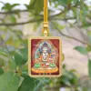 Tíbet Thangka Pintado a Mano Thangka de Cinabrio Thangka de los Doce Zodiacos y los Ocho Guardianes Colgante de Buda para Llevar en el Bolsillo