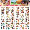 Pegatinas 3D Transfronterizas Vengadores Vehículos de Construcción Princesa Congelada Spider-Man Pequeña Princesa Pegatinas de Burbujas
