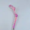 Série Miu Colorida Couro Fashion DIY Chaveiro de Carro Acessórios de Casal Corrente de Bolsa com Nó de Corda PU Trançada Cabide