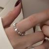 Corea del Sur Dongdaemun estilo ins Anillo de Dedo Anillo Abierto Simple Brillante Plata Fragmentada Diseño de Nicho para Mujer Plata 925