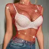 AYJ Amazon INS Europeo y Americano Transfronterizo AliExpress Top de Malla con Lentejuelas Cuello Redondo Manga Corta para Mujer Y2107