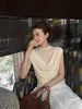 Venta al por mayor transfronteriza de moda para mujer, tops de punto más vendidos, camisetas básicas ajustadas HBZA918887