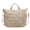 Bolsa de mano grande para ir al trabajo en otoño e invierno, bolsa de hombro para estudiantes, bolsa de mensajero de algodón estilo coreano, bolsa de tela suave y pegajosa portátil