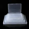 Caja de Almacenamiento de Plástico Transparente 1.7 de Alto Caja Plana Rectangular Caja Organizadora con Tapa abatible Caja para Documentos Portatarjetas para Joyería Empaque