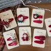 Nuevo Pasador Rojo de Dibujos Animados Estilo Coreano Hecho a Mano en Tela Pinza Lateral para Flequillo Infantil Pinza Dulce para Separar el Cabello para Niñas