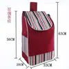 Carrito de compras, carrito de compras de doble capa, carrito con bolsa de tela, carrito de mano, bolsa grande impermeable de Oxford