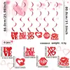 Día de San Valentín Colgante Espiral de PVC Corazón Rojo Colgante de Remolino DIY Decoración para Fiesta Festiva Colgante de Carta de Amor