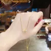 Colar de Aço Titânio Estilo Coreano, Pingente Versátil de Luxo Leve Nicho, Corrente para Clavícula de Temperamento de Verão, Acessórios Não Desbotam para Mulheres