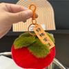 ¡Guau! Colgante de Fruta de Felpa Imitación Buen Accesorio de Caqui Sin Colgante de Pera Prensada Todo Va Bien Llavero de Coche