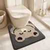 Tapete de chão Da Jiang fácil de limpar tapete de chão tuftado com flanela tapete de pé antiderrapante para vaso sanitário tapete absorvente de água de secagem rápida para banheiro