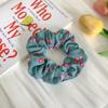 Anillo para el cabello con diseño floral para el intestino grueso, nuevo estilo, estilo fresco, cuerda para el cabello para mujer, lindo tendón de goma, popular en Internet, cuerda para el cabello, accesorios para el cabello, anillo para el cabello de tela de estilo coreano.
