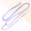 Colgante de cordón de cristal rosa con cuentas de cristal, pequeño collar de joyería, cuerda de aleación, ajustes hechos a mano, artístico y fresco para el cuello.