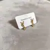 Conjunto de Colar, Pulseira e Brincos de Aço Inoxidável Dourado 18K com Letra Yang Shulin, Joias Modernas e Elegantes de Aço Titânio que Não Desbotam
