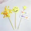 Estilo coreano ins decoración de pastel cara sonriente oso vela enchufe de cumpleaños celebridad de internet diy todo partido simple horneado adorno