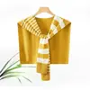 Chal de Punto Rayado Estilo Coreano para Mujer, Adecuado para Primavera y Otoño, Se Puede Usar sobre una Camisa en Verano, Combinado con un Vestido, Usado en Habitaciones con Aire Acondicionado, Chal de Moda para Protección Solar