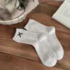 Nueva colección de principios de otoño: calcetines de mujer sin costuras con lunares y lazo, inspirados en el bosque, estilo retro, calcetines de algodón peinado estilo japonés para uso diario