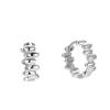 S925 prata esterlina onda irregular brincos plissados simples de alta qualidade da orelha piercing orelha osso stud orelha anel orelha fivela